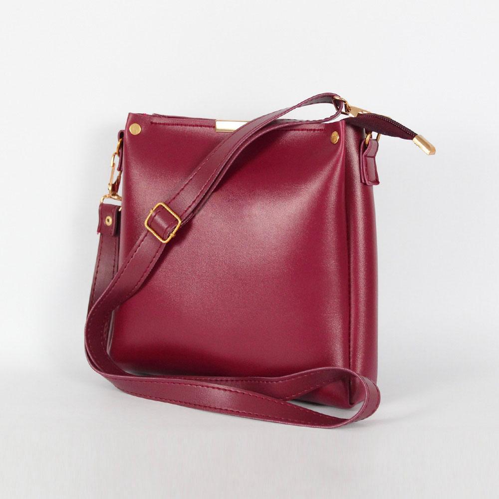 Girl's Rexine Plain Hand Bag