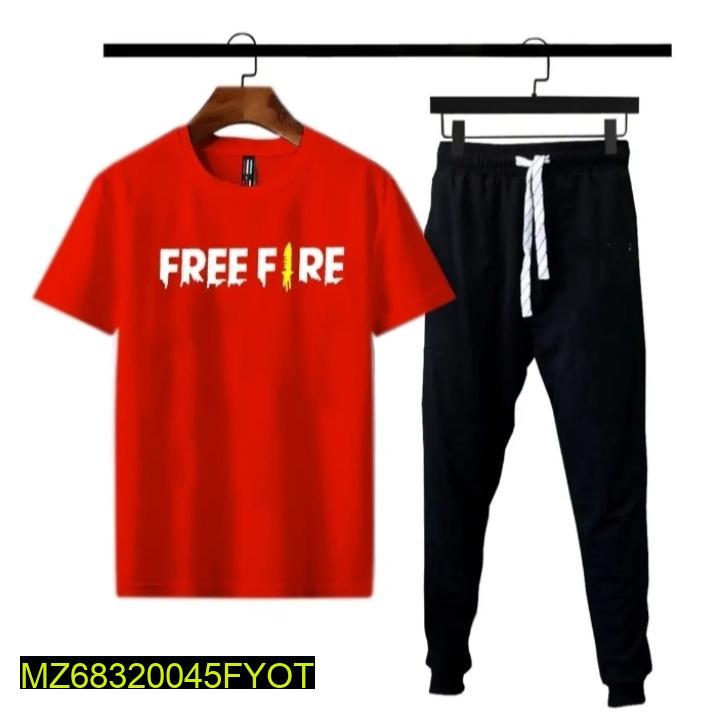 Men's cotton jersey printed track suit -2 pcs set in premium color