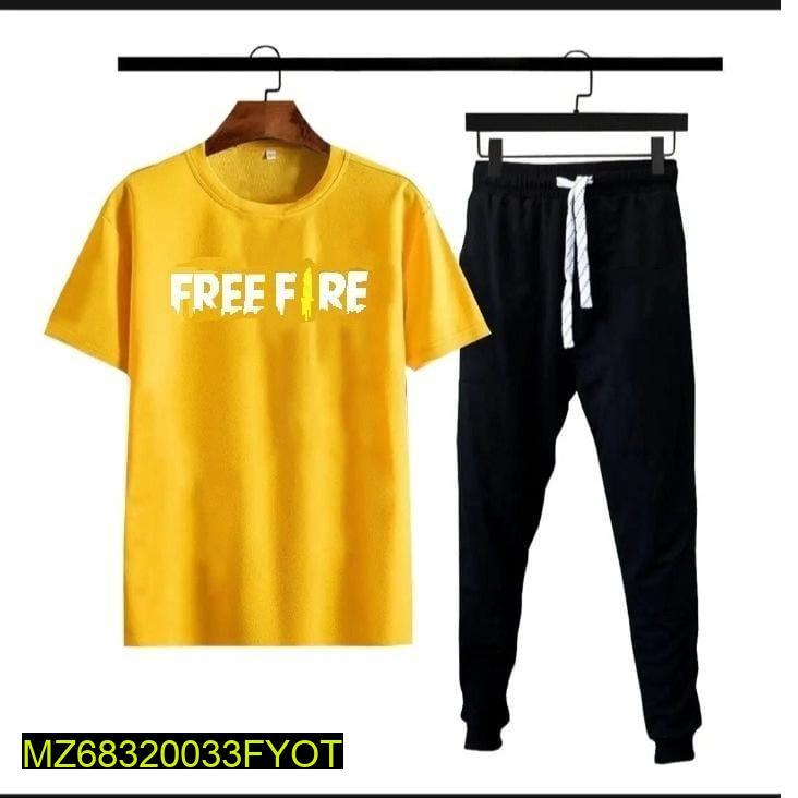 Men's cotton jersey printed track suit -2 pcs set in premium color